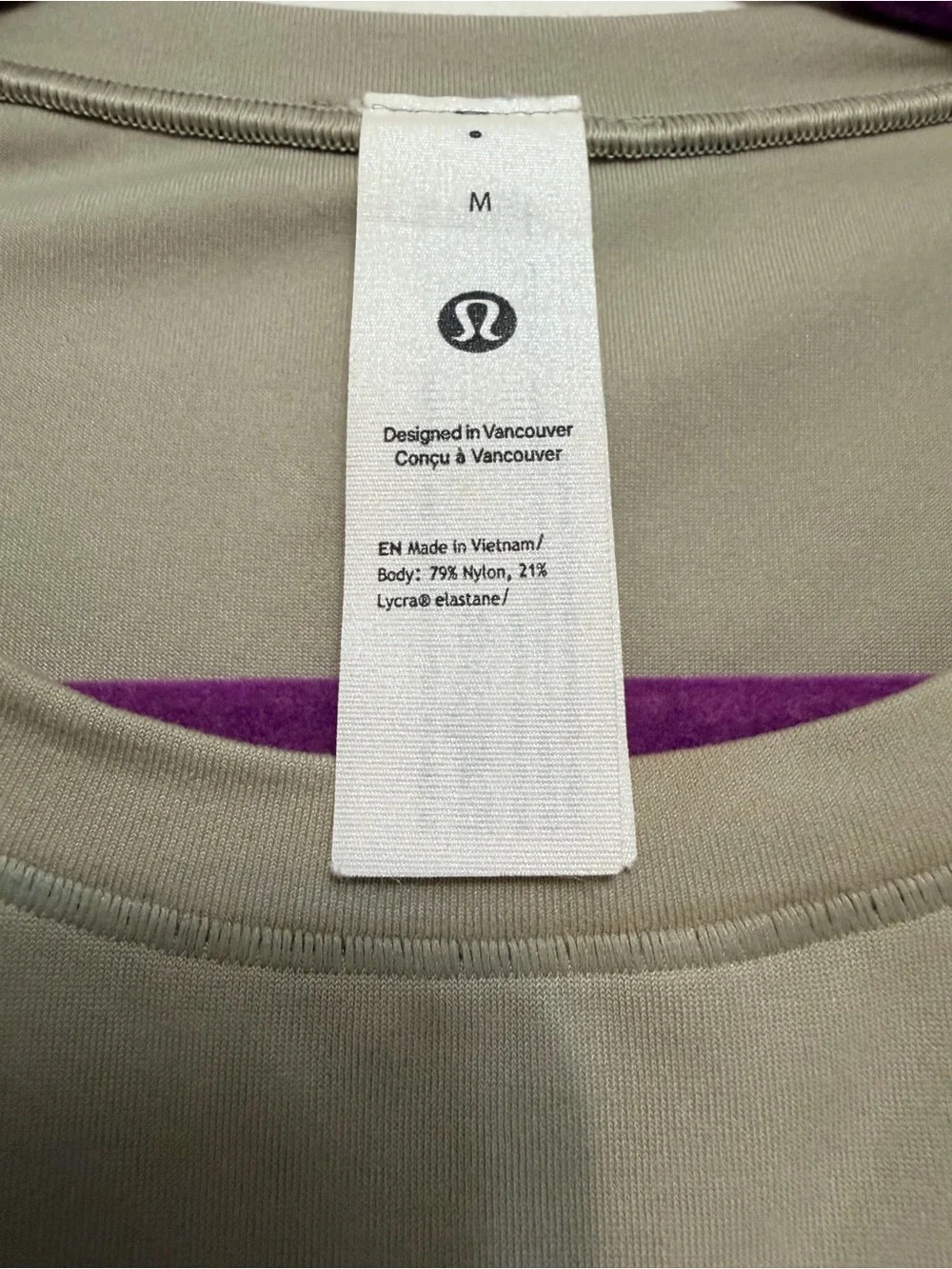 Lululemon Nulu Crewneck Cropped T-Shirt - Riverstone - Medium